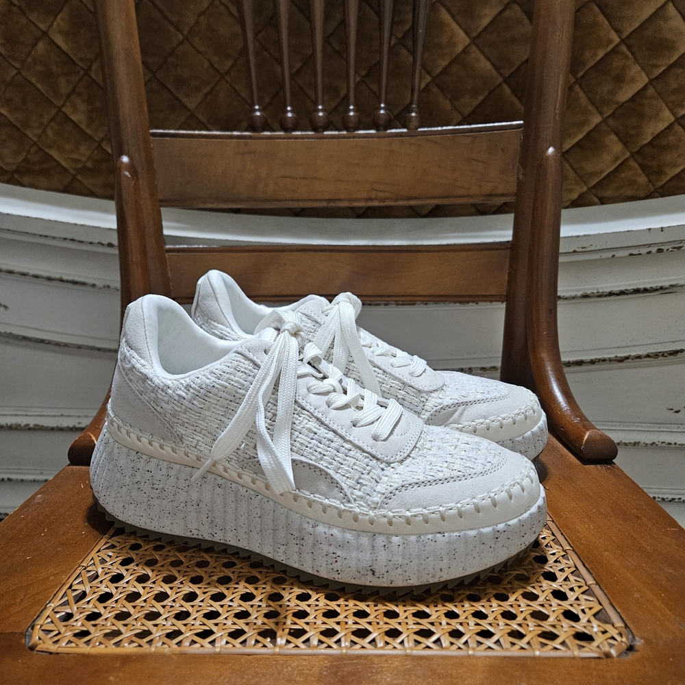 Universal Thread Platform Cream White Textured Te… - image 1